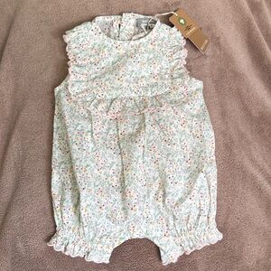 NWT Floral Baby Romper by French designer, 3 months